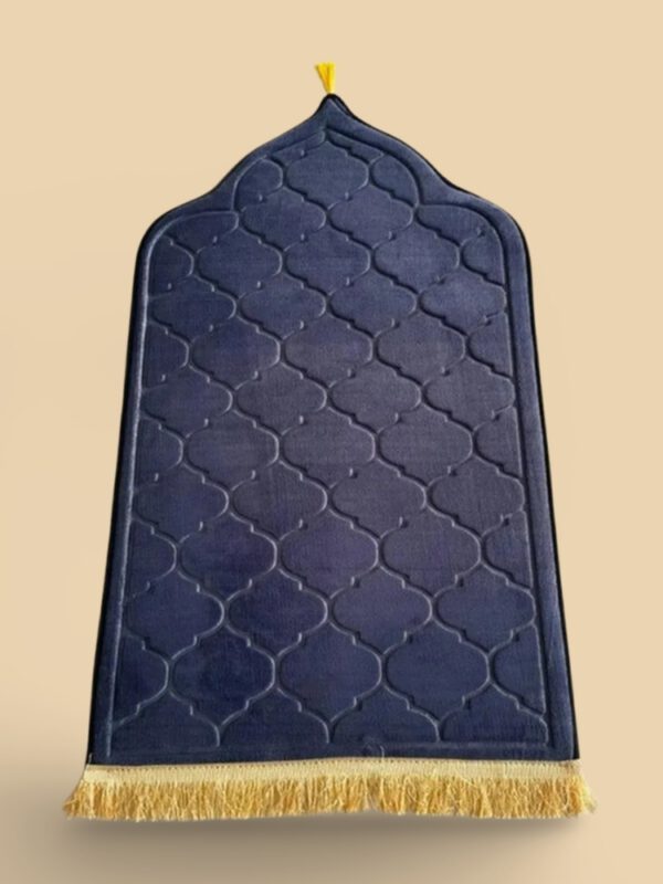 4026297555.jpg Dome Luxury Prayer Mat Navy (Free Bag)