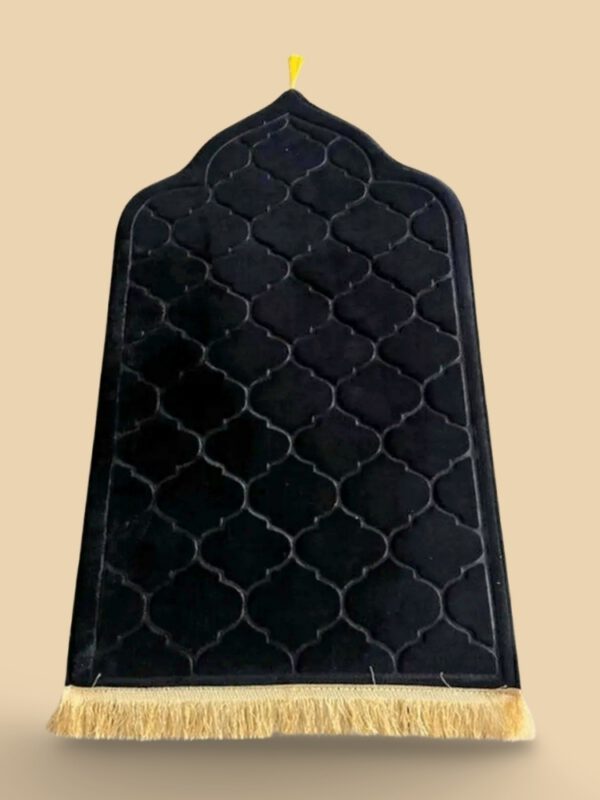 4099579648.jpg Dome Luxury Prayer Mat Black (Free Bag)