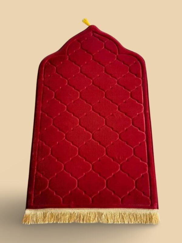 4099581707.jpg Dome Luxury Prayer Mat Red (Free Bag)