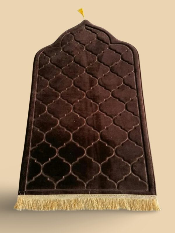 4099591854.jpg Dome Luxury Prayer Mat Chocolate Brown (Free Bag)