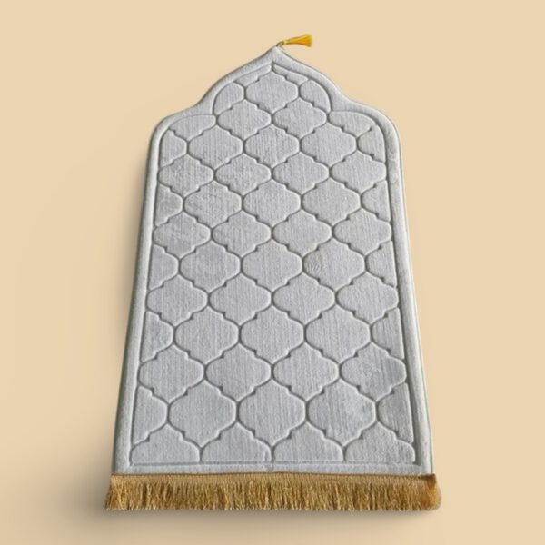 Dome Luxury Prayer Mat Pale Grey (Free Bag)
