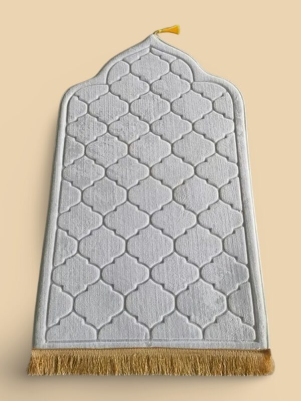 4099598310.jpg Dome Luxury Prayer Mat Pale Grey (Free Bag)