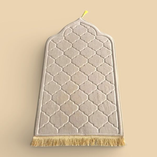 Dome Luxury Prayer Mat Beige (Free Bag)