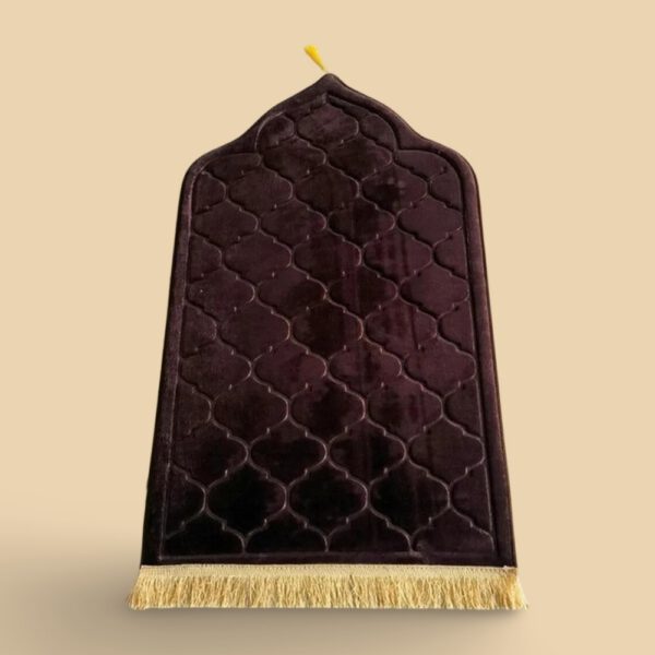 Dome Luxury Prayer Mat Brown (Free Bag)