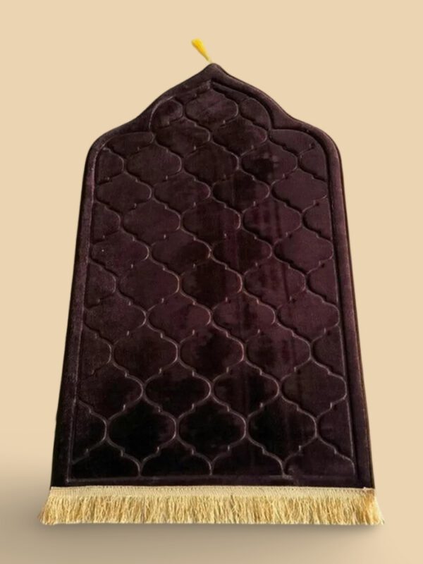 4099700257.jpg Dome Luxury Prayer Mat Brown (Free Bag)