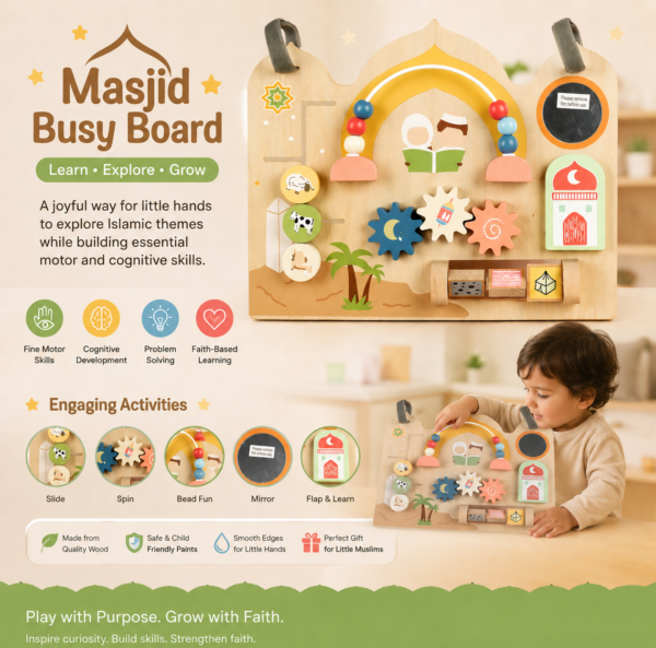 5853255329.png My Little Muslim Masjid Busy Board – Montessori Sensory Activity Board